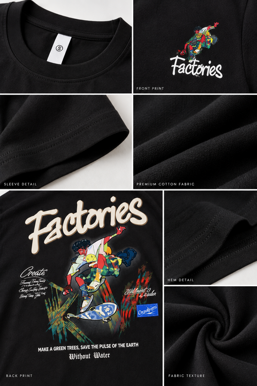 HILLDORF black T-shirt fabric and construction details