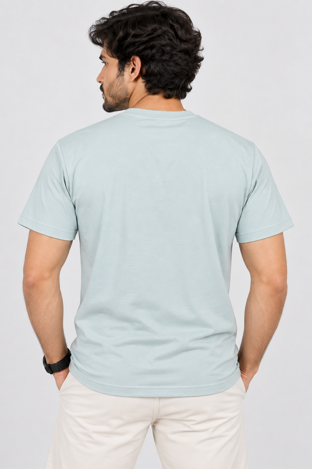 HILLDORF Tint Blue graphic T-shirt back view