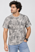 HILLDORF grey butterfly print t-shirt front model