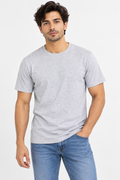 HILLDORF grey cotton blend t-shirt front model
