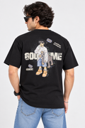 HILLDORF black printed T-shirt back studio